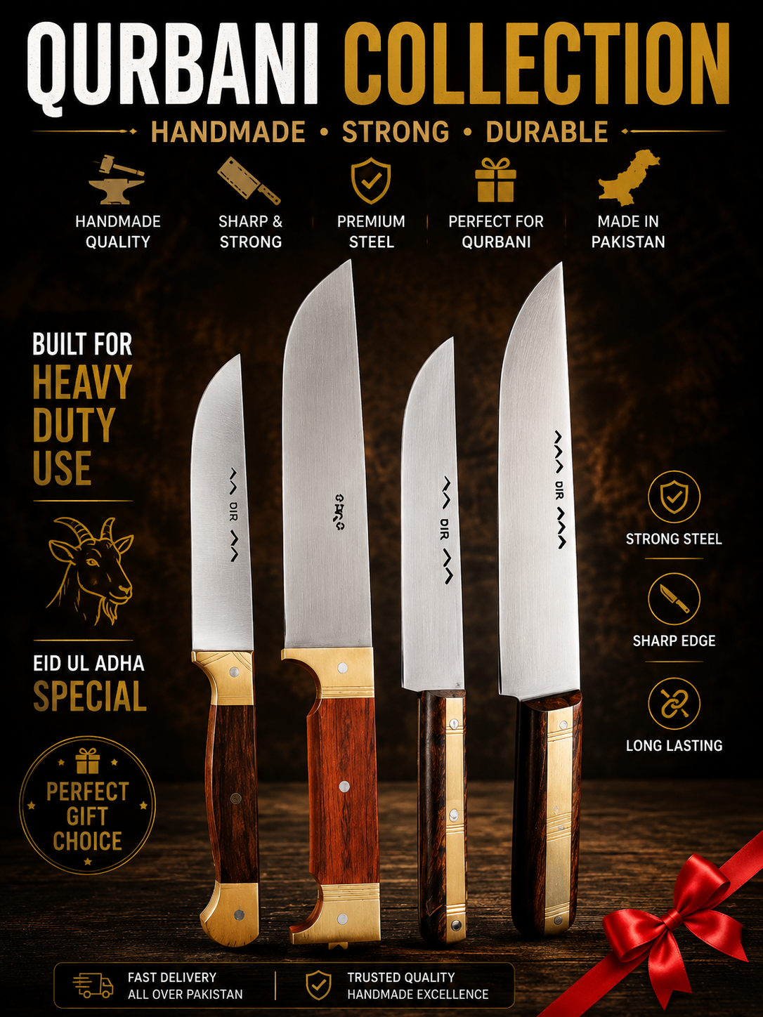 Professional Kitchen Knife Set (4 Pieces)